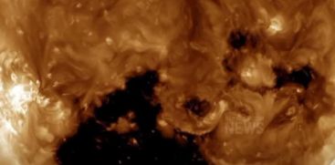 NASA says another crater has formed in the sun