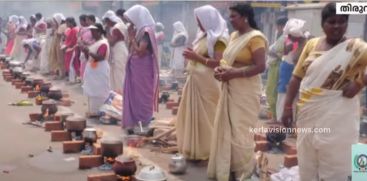 Atukal Devi Temple in preparation for Pongala festival