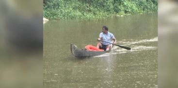 A guest worker went missing while taking a bath at the Komalam  in Pathanamthitta