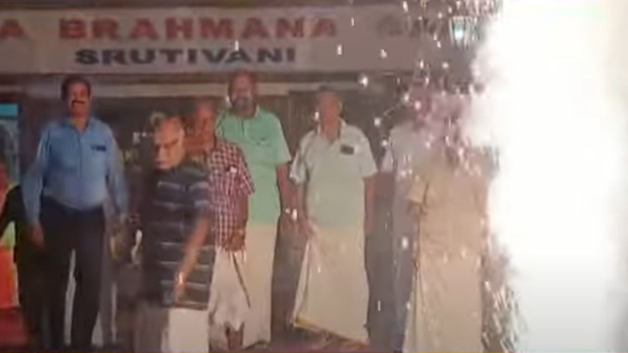  Protest against regulation of Pooram Fireworks