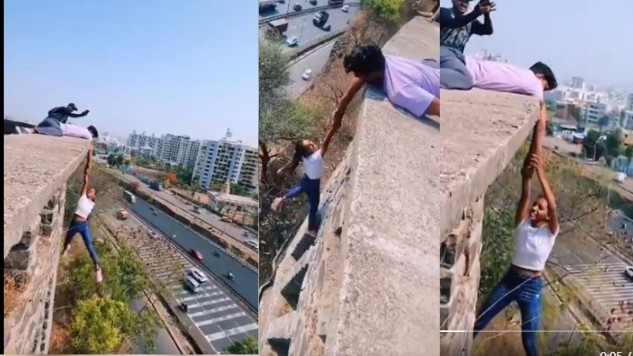 Girl, Her Friend Arrested After She Dangled From Tall Building For Reel