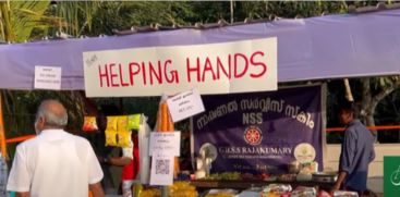 'HELPING HANDS' ; A group of students ran a tea shop at Thirunal place