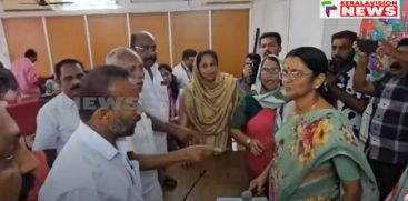 Counselors push and shove each other; Opposition noise in Thodupuzha municipal council meeting