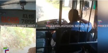 Careless driving by KSRTC bus driver 