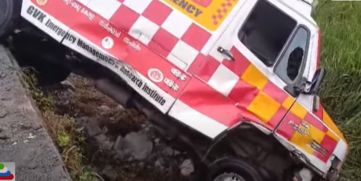 Ambulance Overturns