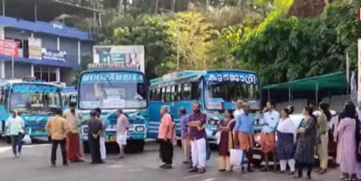 Strike by Private Bus Employees in Kannur 