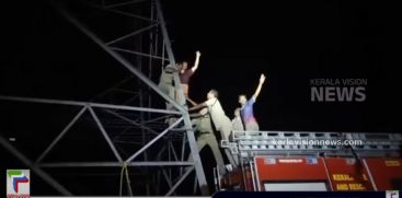 The youth who tried to take his own life by climbing on top of the electricity tower was brought down by the fire force