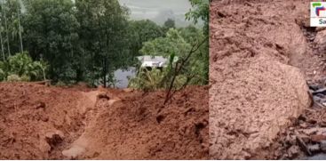 Widespread damage due to landslides in Kozhikode's Kakkayat; Warning to nearby residents