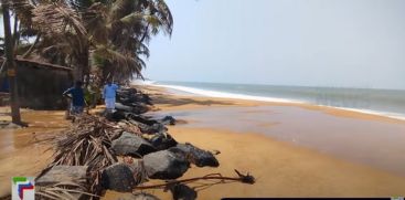 Widespread sea disturbance along the coast following the Kasaragod black sea phenomenon