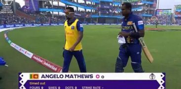 ANGELO MATHEWS DECLARED TIMED OUT