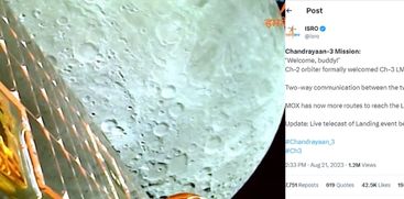 chandrayaan 3 vikram lander established a two-way communication with chandrayan 2 orbiter