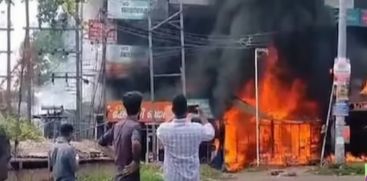 A huge fire broke out near Kottayam Medical College