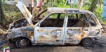 The car was destroyed by fire at Kazhakoottam, Thiruvananthapuram