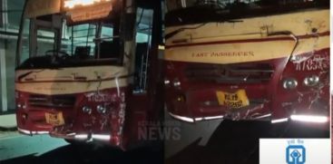 KSRTC bus and bike collide, two youths meet tragically