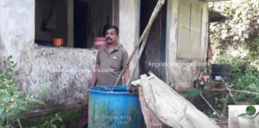 A house was attacked by wild elephant in Mankulam, Idukki