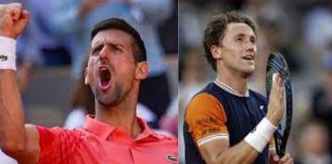 French Open Tennis 2023; Novak Djokovic V/S  Casper Ruud