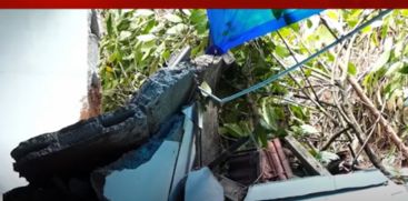 House Damaged in Landslide Triggered by Lightning