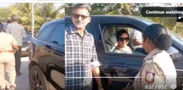 manju warriers car stopped for checking