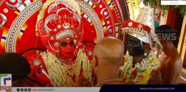 Mappila Theiyam tied in the Ivar Bhagwati Temple in Kasaragod