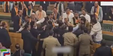 BJP protest in Jammu and Kashmir Assembly