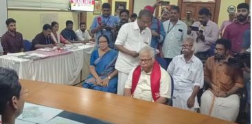 Kannur Lok Sabha Constituency LDF candidate MV Jayarajan has submitted his nomination papers