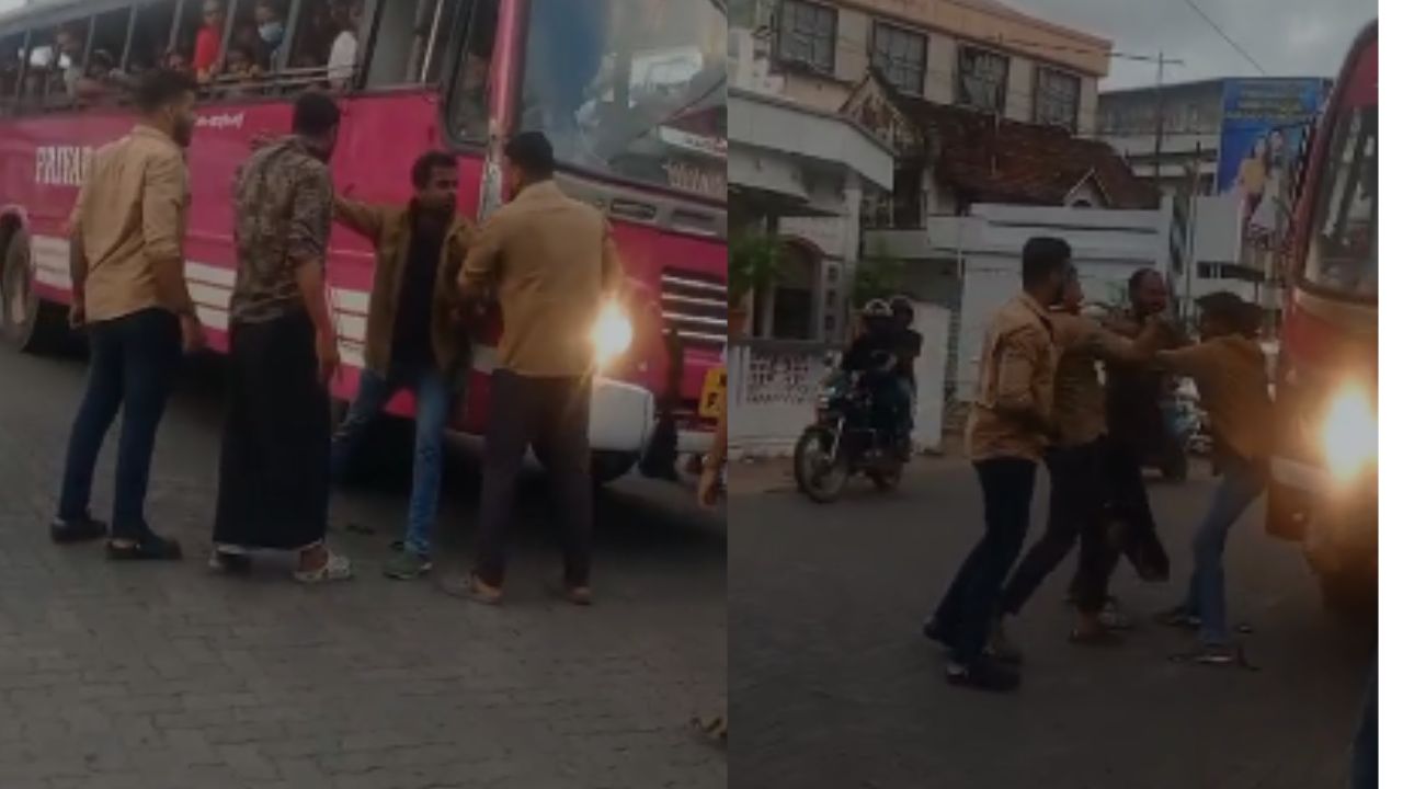 Clash Between Bus Staff in Thrippunithura 