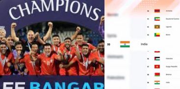 FIFA Ranking; Indian Football team return to top 100 