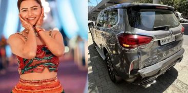 actress Rubeena dilaik car caught up with accident