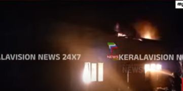 Massive Fire Engulfs Mannamangalam Tire Company