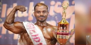 VS Devan as Mr Idukki; Idukki District Body Beauty Competition was held at Adimali