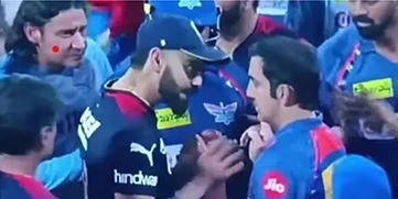 Kohli Gambir fined 100 percentage match fee after verbal spat in IPL.